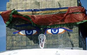 The all seeing eyes - Bodhnath Stuppa
