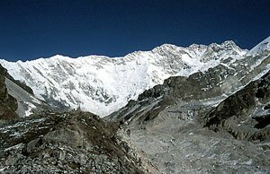 The south face of Kangchenjunga and the Yalung Glacier from Oktang